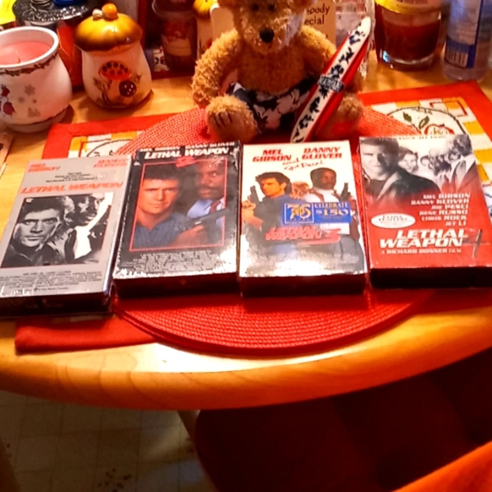 NWT, Bundle of 4, Lethal Weapon, VHS, Movies with Mel Gibson & Danny Glover